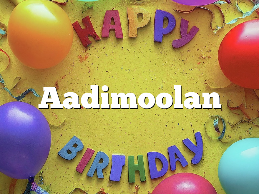 Aadimoolan