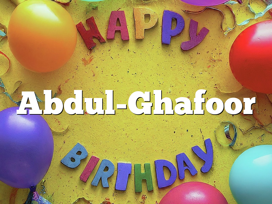 Abdul-Ghafoor