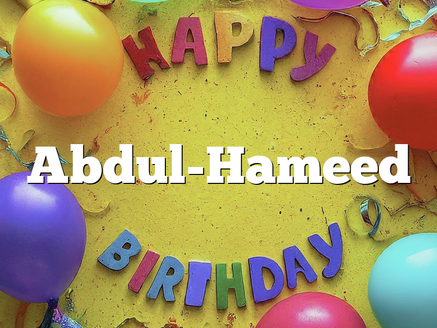 Abdul-Hameed