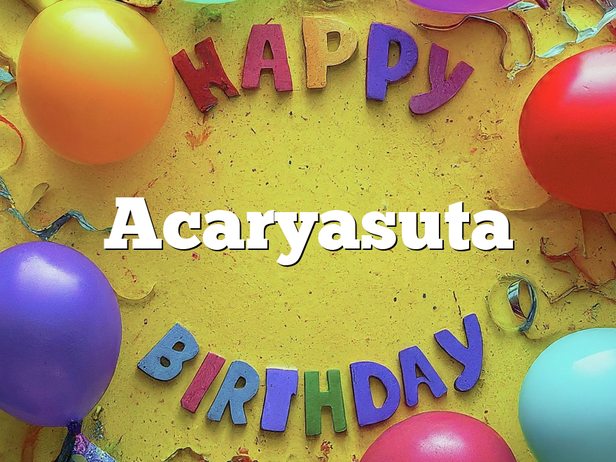 Acaryasuta