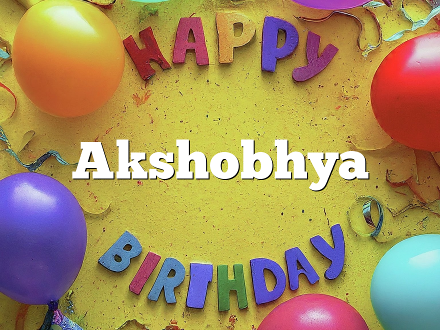 Akshobhya