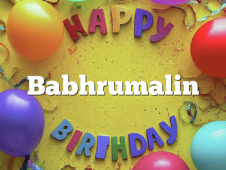 Babhrumalin