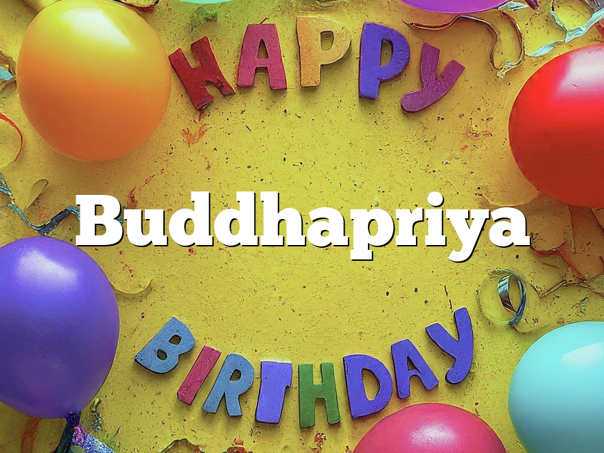 Buddhapriya