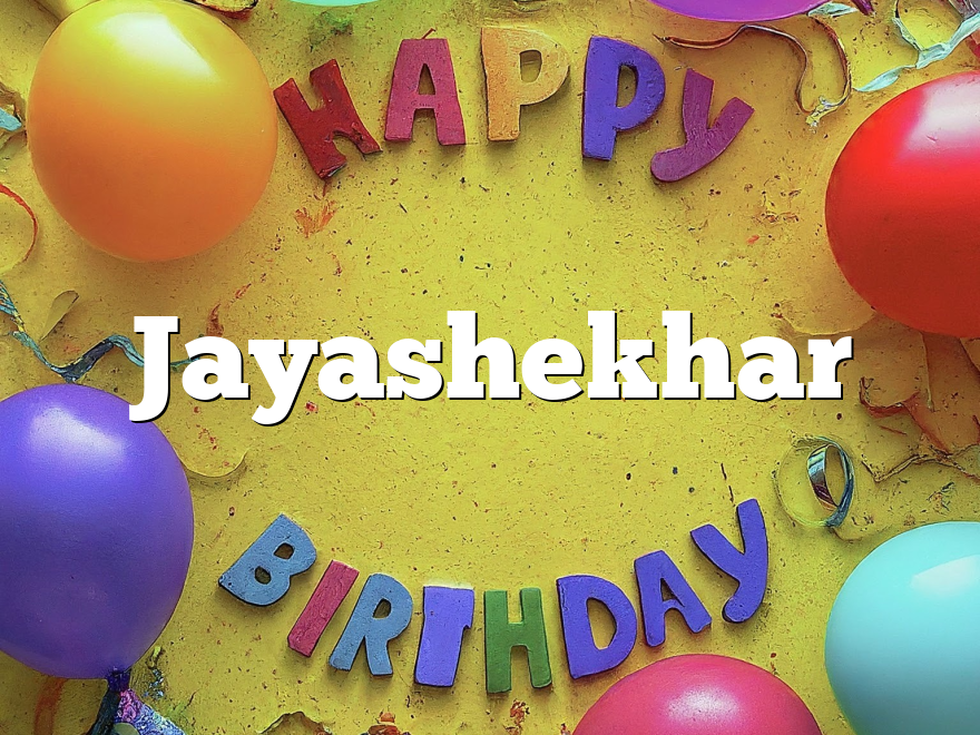 Jayashekhar