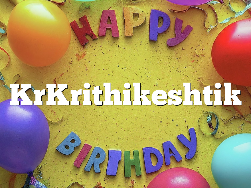 KrKrithikeshtik