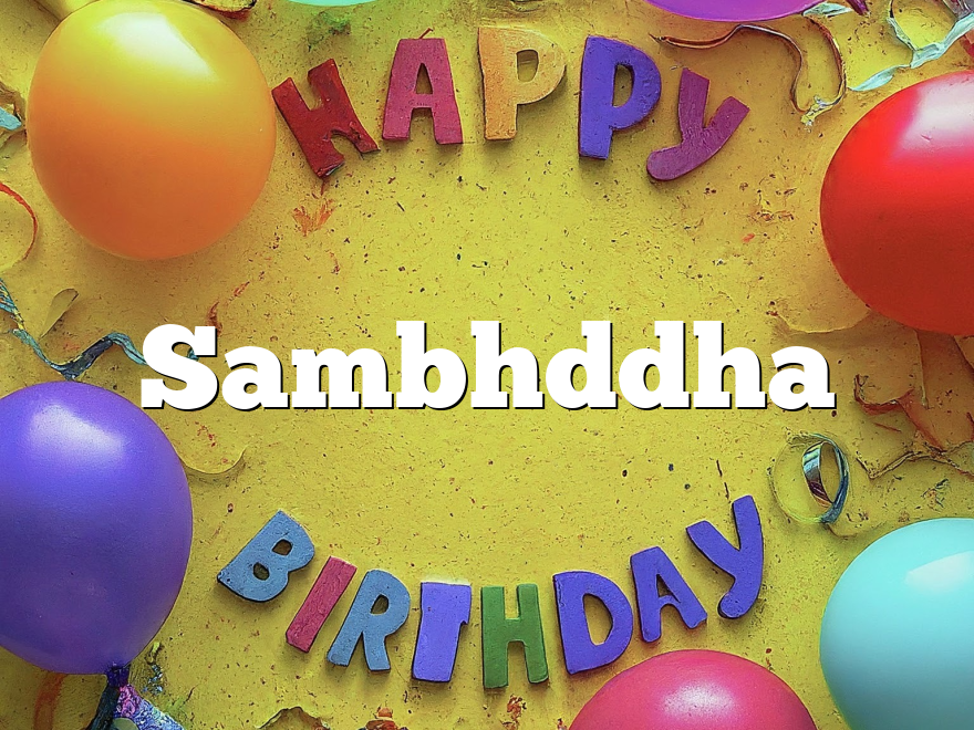 Sambhddha