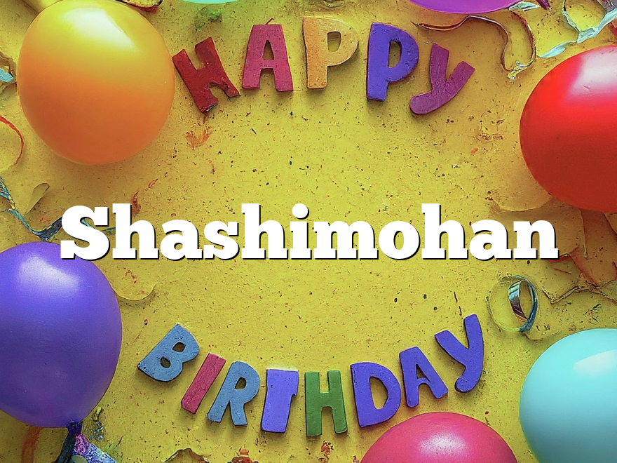 Shashimohan